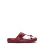 Loewe Women Ease toe post sandal in goatskin 206XF721 Bordeaux