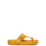 Loewe Women Ease toe post sandal in goatskin 206XF723 Ochre