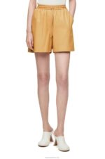 Loewe Women Elasticated shorts in nappa 206XF1114 Sand/Butter - Image 2