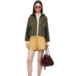 Loewe Women Elasticated shorts in nappa 206XF1114 Sand/Butter