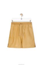 Loewe Women Elasticated shorts in nappa 206XF1114 Sand/Butter - Image 5