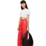 Loewe Women Elasticated trousers in nappa 206XF1108 Red