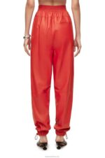 Loewe Women Elasticated trousers in nappa 206XF1108 Red - Image 3
