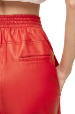 Loewe Women Elasticated trousers in nappa 206XF1108 Red - Image 4