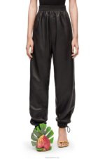 Loewe Women Elasticated trousers in nappa 206XF1109 Black - Image 2