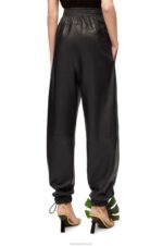 Loewe Women Elasticated trousers in nappa 206XF1109 Black - Image 3