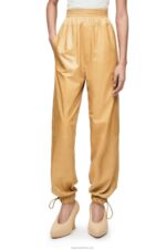 Loewe Women Elasticated trousers in papery nappa 206XF1115 Sand/Butter - Image 2