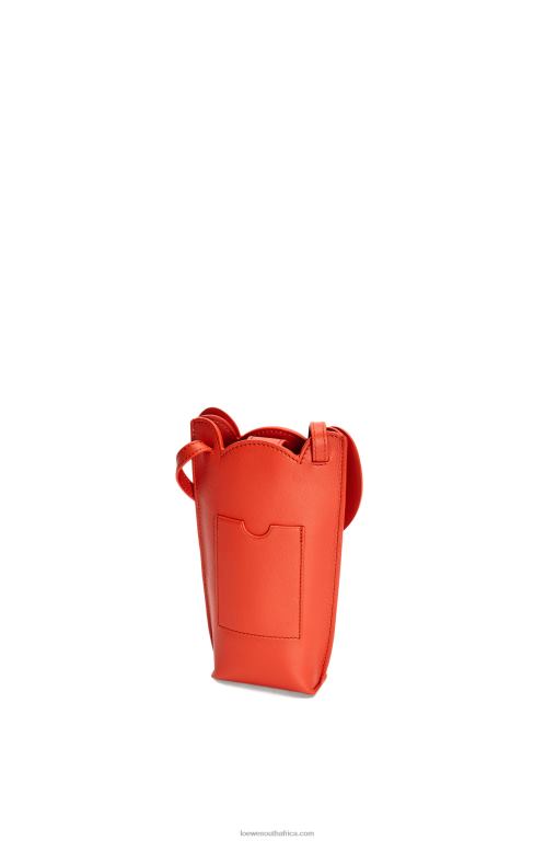 Loewe Women Elephant Pocket in classic calfskin 206XF579 Sunrise Orange - Image 2