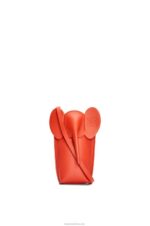 Loewe Women Elephant Pocket in classic calfskin 206XF579 Sunrise Orange