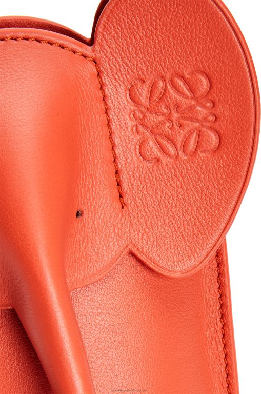 Loewe Women Elephant Pocket in classic calfskin 206XF579 Sunrise Orange - Image 4
