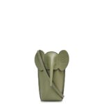 Loewe Women Elephant Pocket in classic calfskin 206XF597 Avocado Green