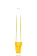 Loewe Women Elephant Pocket in classic calfskin 206XF605 Yellow - Image 3