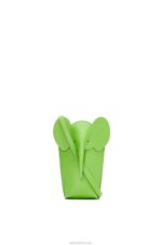 Loewe Women Elephant Pocket in classic calfskin 206XF625 Pea Green Glaze