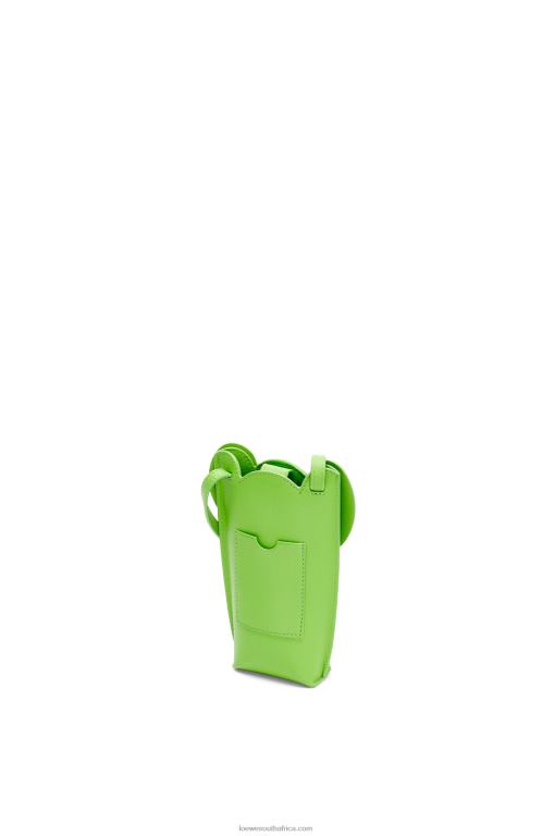 Loewe Women Elephant Pocket in classic calfskin 206XF625 Pea Green Glaze - Image 3