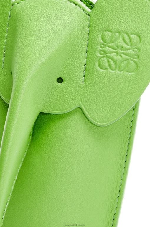 Loewe Women Elephant Pocket in classic calfskin 206XF625 Pea Green Glaze - Image 5