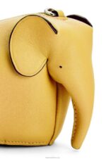Loewe Women Elephant Pouch in classic calfskin 206XF557 Yellow - Image 6