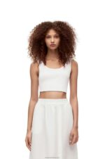Loewe Women Embellished tank top in cotton 206XF785 White - Image 2