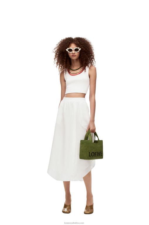 loewe_women_embellished_tank_top_in_cotton_206xf785_white.jpg Loewe Women Embellished tank top in cotton 206XF785 White - Image 1