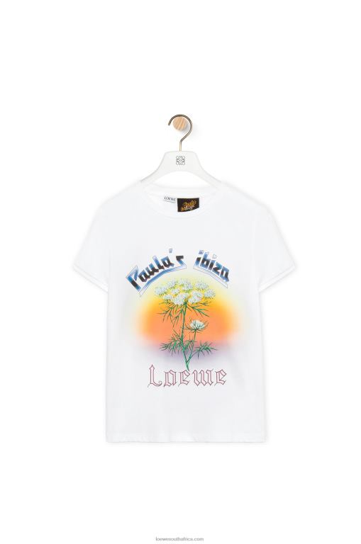 Loewe Women Fennel T-shirt in cotton 206XF783 White/Multicolor - Image 5