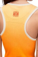 Loewe Women Fennel tank dress in cotton 206XF1041 Yellow/Orange - Image 4