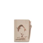 Loewe Women Fish slim zip wallet in classic calfskin 206XF1302 Light Oat