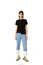Loewe Women Fisherman jeans in denim 206XF1197 Indigo