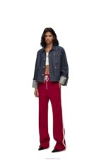 Loewe Women Fisherman turn-up jacket in denim 206XF1183 Raw Denim