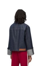 Loewe Women Fisherman turn-up jacket in denim 206XF1183 Raw Denim - Image 3