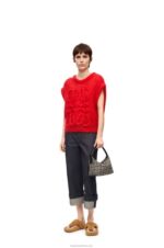 Loewe Women Fisherman turn-up jeans in denim 206XF1191 Raw Denim