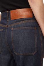 Loewe Women Fisherman turn-up jeans in denim 206XF1191 Raw Denim - Image 4