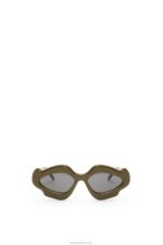 Loewe Women Flame sunglasses in acetate 206XF1468 Shiny Khaki