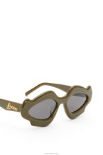 Loewe Women Flame sunglasses in acetate 206XF1468 Shiny Khaki - Image 5
