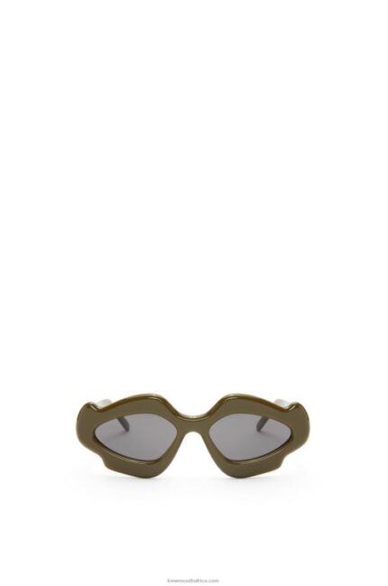 Loewe Women Flame sunglasses in acetate 206XF1468 Shiny Khaki