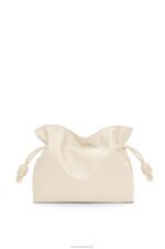 Loewe Women Flamenco clutch in nappa calfskin 206XF355 Angora