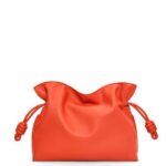Loewe Women Flamenco clutch in nappa calfskin 206XF356 Sunrise Orange