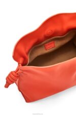 Loewe Women Flamenco clutch in nappa calfskin 206XF356 Sunrise Orange - Image 6