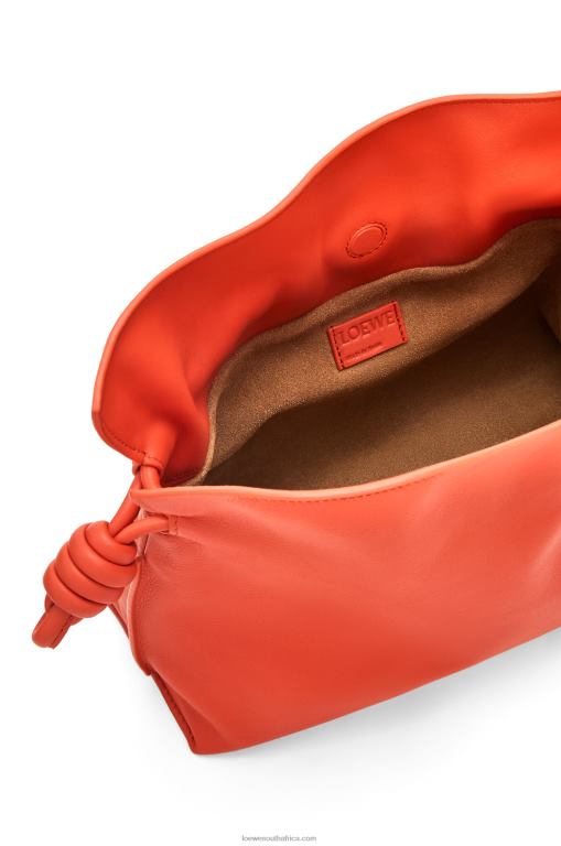 Loewe Women Flamenco clutch in nappa calfskin 206XF356 Sunrise Orange - Image 6