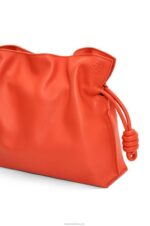 Loewe Women Flamenco clutch in nappa calfskin 206XF356 Sunrise Orange - Image 7