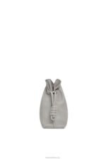 Loewe Women Flamenco clutch in nappa calfskin 206XF358 Pearl Grey - Image 4