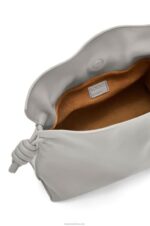 Loewe Women Flamenco clutch in nappa calfskin 206XF358 Pearl Grey - Image 6
