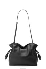 Loewe Women Flamenco clutch in nappa calfskin 206XF362 Black - Image 6