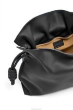 Loewe Women Flamenco clutch in nappa calfskin 206XF362 Black - Image 8