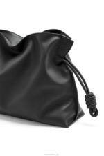 Loewe Women Flamenco clutch in nappa calfskin 206XF362 Black - Image 9