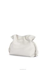 Loewe Women Flamenco clutch in nappa calfskin 206XF390 Soft White - Image 2