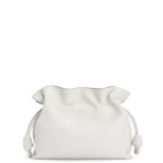 Loewe Women Flamenco clutch in nappa calfskin 206XF390 Soft White