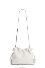 Loewe Women Flamenco clutch in nappa calfskin 206XF390 Soft White - Image 3