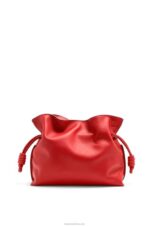 Loewe Women Flamenco clutch in nappa calfskin 206XF412 Red