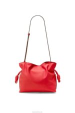 Loewe Women Flamenco clutch in nappa calfskin 206XF412 Red - Image 5