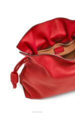 Loewe Women Flamenco clutch in nappa calfskin 206XF412 Red - Image 6