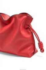 Loewe Women Flamenco clutch in nappa calfskin 206XF412 Red - Image 7